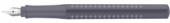 Ручка перьевая "Grip 2010", синяя, 0,75мм, бархатный серый корпус